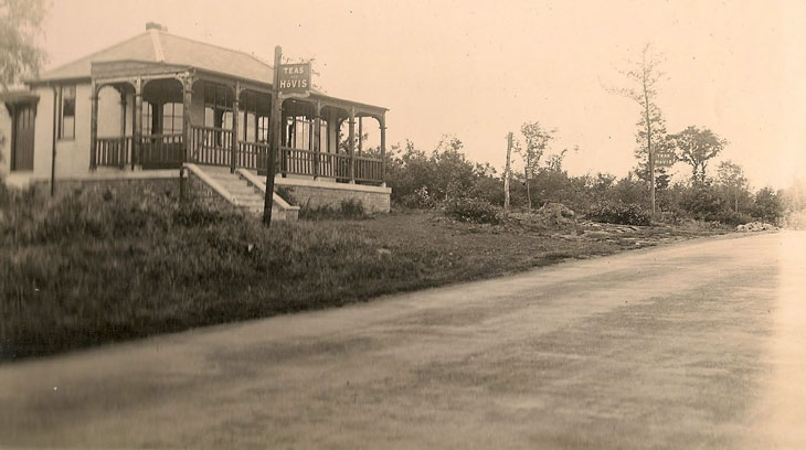 Queenswood Tea Rooms after the First World War - the trees felled for use on the Front Line