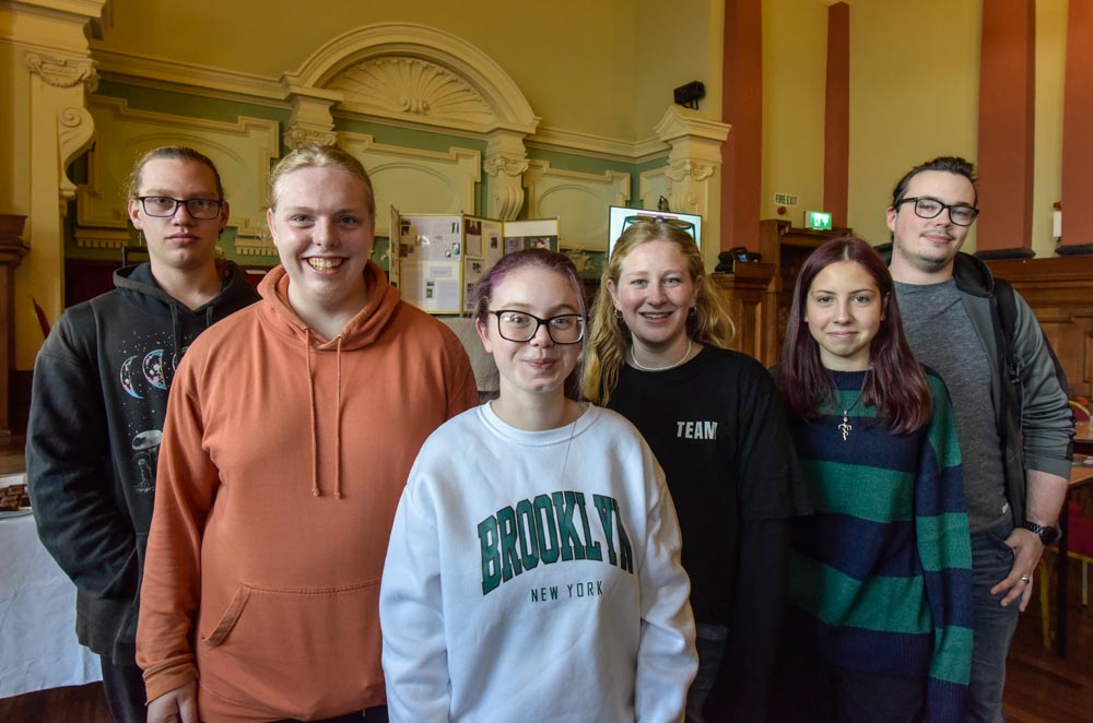 Young People from Close House who helped lefleting during the parade through Hereford Town Centre