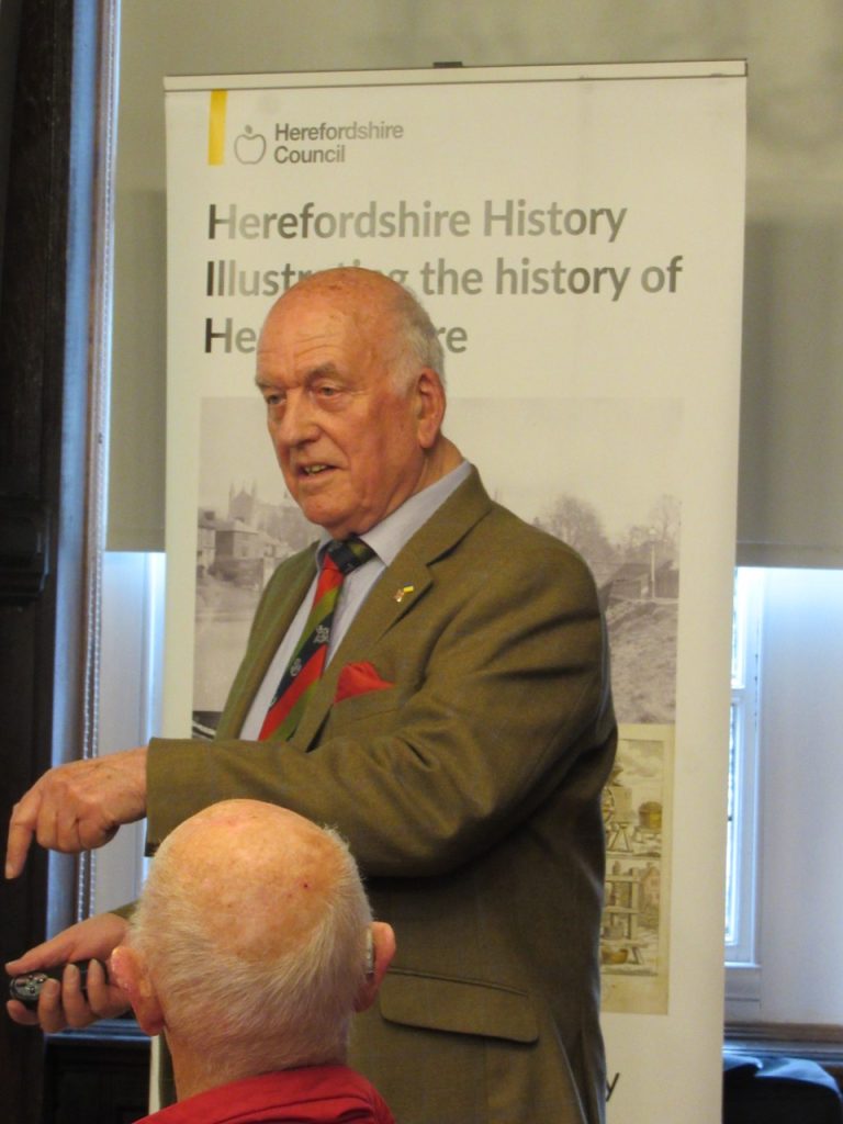 Military veteran Major David Seeney reveals the story of Hereford’s Secret Army to a capacity audience at the Library. 