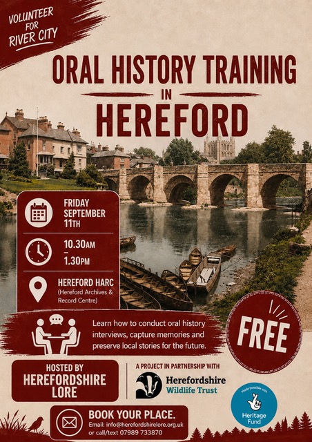 Free Oral History Training in Hereford