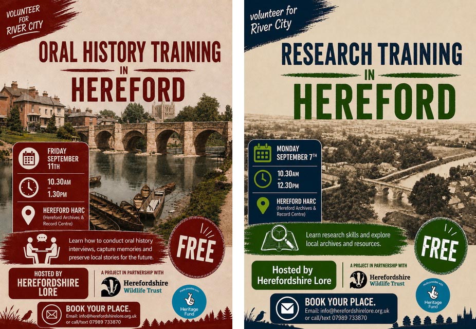 Free Oral History and Research Training in Herefordshire